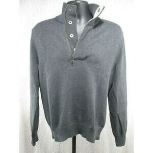 Banana Republic Mens Sweater Long Sleeve 1/4 Zip & Button Neck